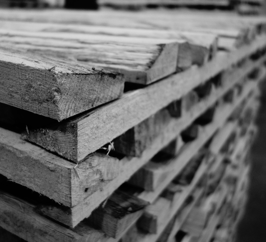 Stacks of wood close up